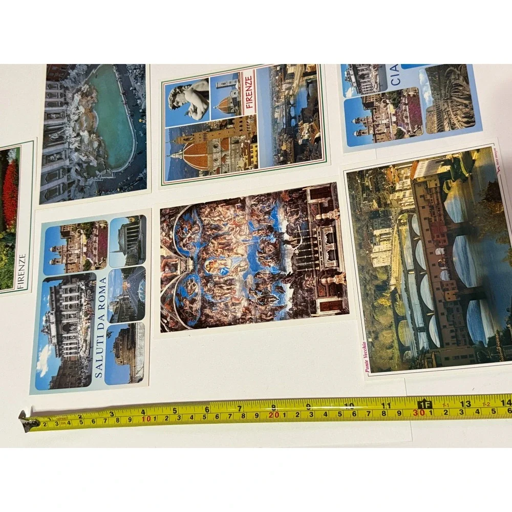 Rome Roma + Florence Italy Postcards Post Card Lot Of 7 Trip Travel‎